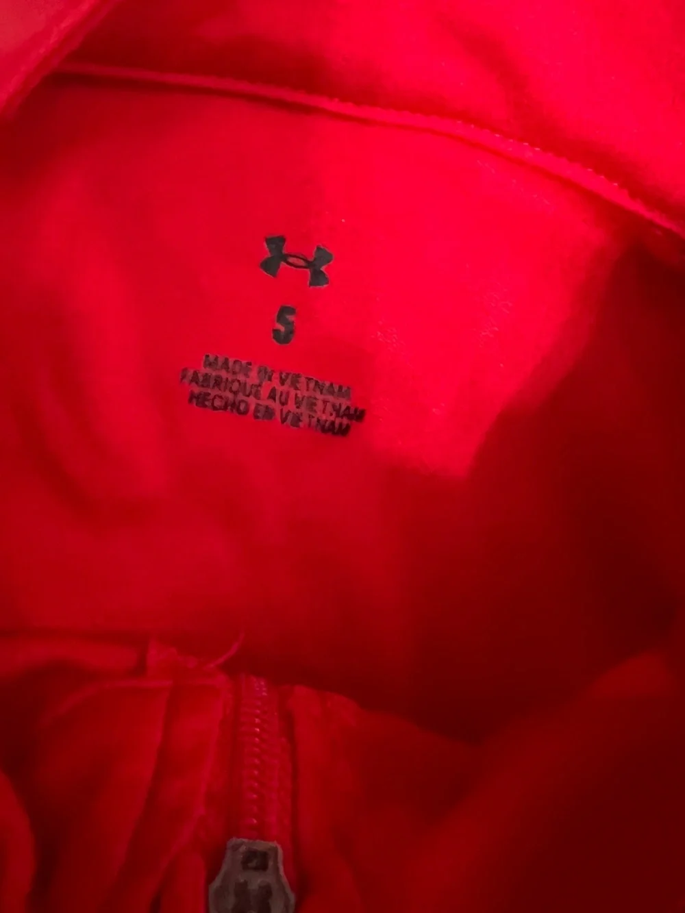 Under Armour Red Kids' Quarter-Zip Pullover with Chest Logo